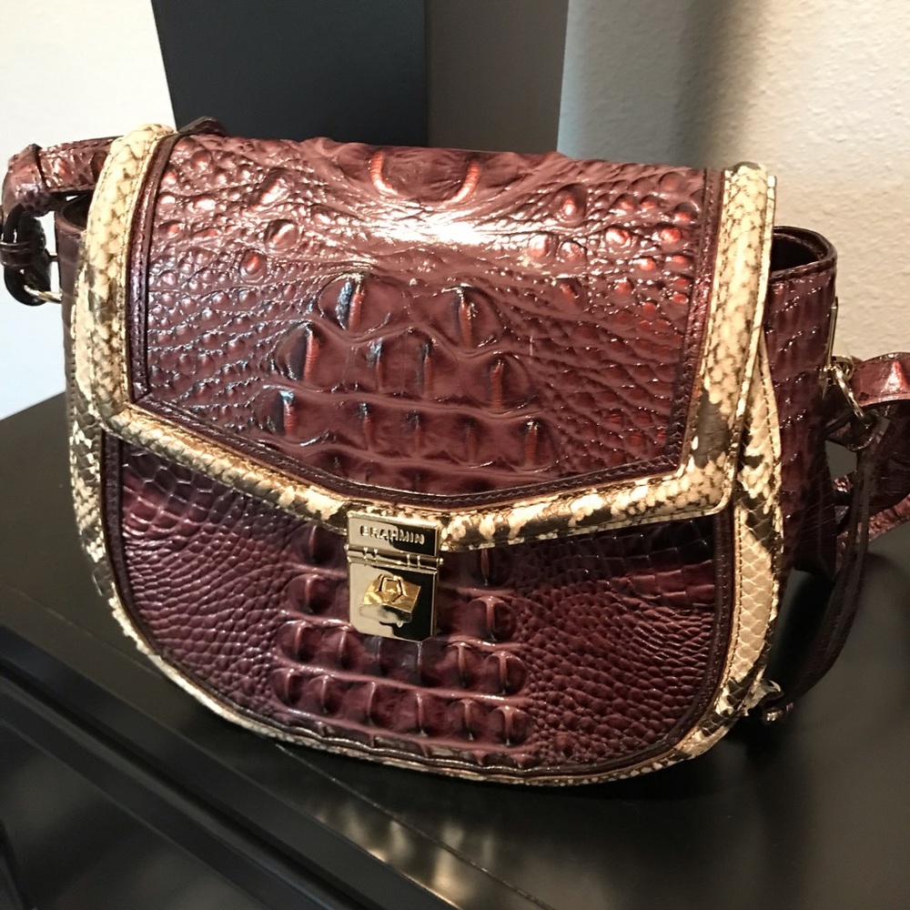 Beautiful Eggplant crossbody Brahmin